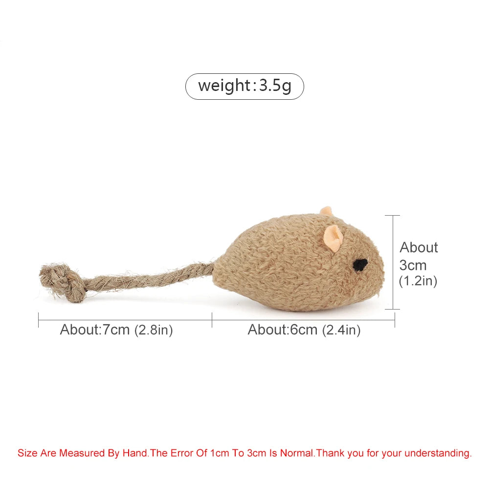 Plush Catnip Mice – Interactive Toy for Kitten Play and Exercise