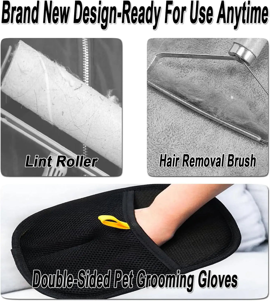 Electrostatic Grooming Gloves – Pet Hair Remover for Dogs and Cats