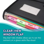 Expanding File Folder – 13 Pockets with Dividers for Document Organization