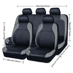 Waterproof PU Leather Car Seat Cover – All Season Full Coverage for SUV Sedan