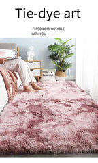 Silk Wool Shaggy Area Rug – Non-Slip Soft Plush Mat for Bedroom Decor