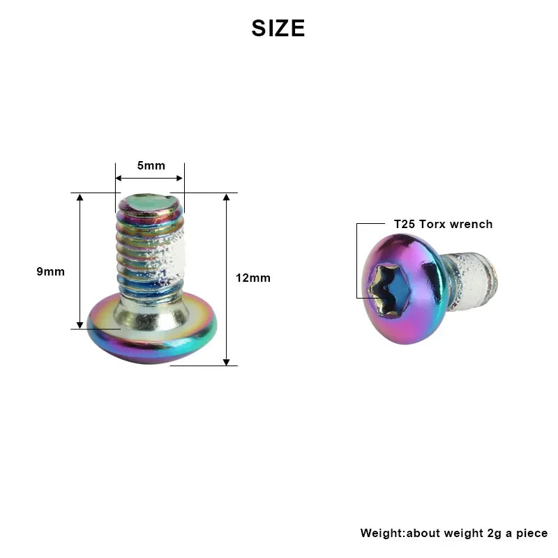 Stainless Steel Disc Brake Bolts – M5x9mm T25 Torx Screws for MTB Road Cycling