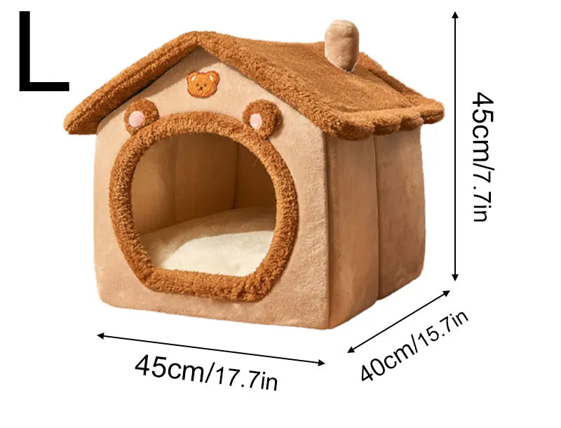 Foldable Pet House – Removable Washable Bed for Small to Large Dogs and Cats