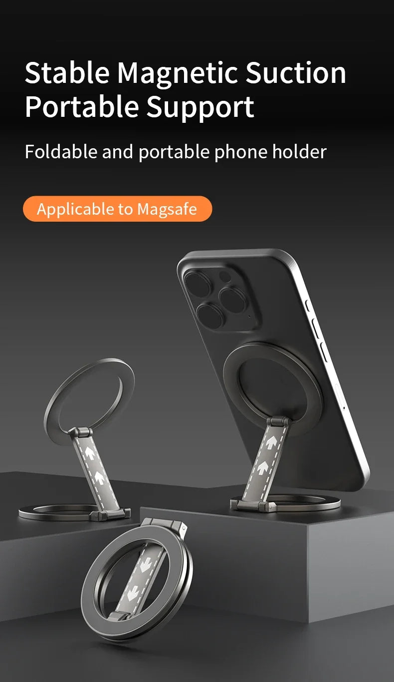 Magnetic Phone Ring Holder – Double-Sided MagSafe Kickstand for Smartphones