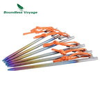 Titanium Camping Tent Stakes – Heavy Duty Metal Pegs for Outdoor Hiking