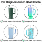 Silica Gel Replacement Lids – 40 Oz Leakproof Covers for Stanley Quencher Tumbler