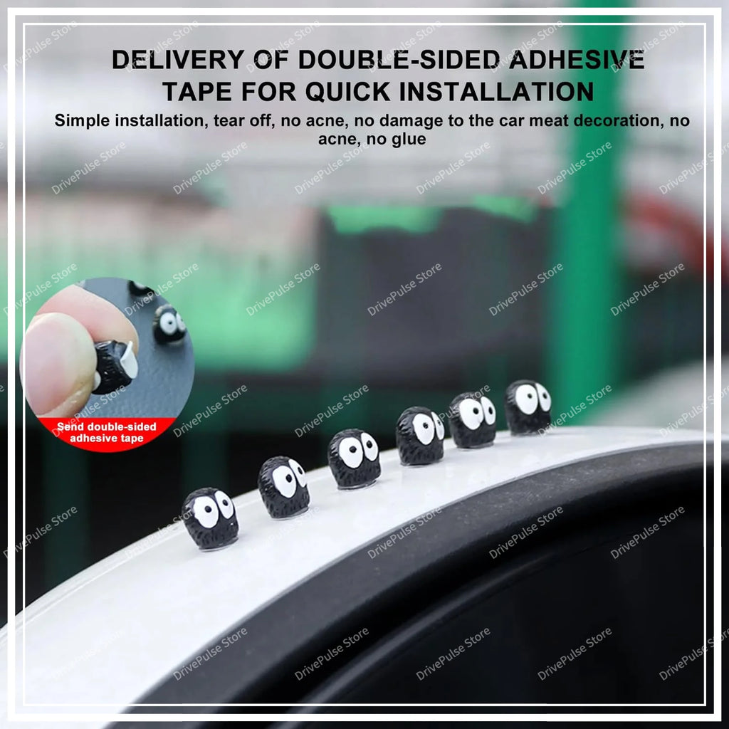 Soot Sprite Car Charms – Kawaii Anime Dashboard Mirror Decor for Fans