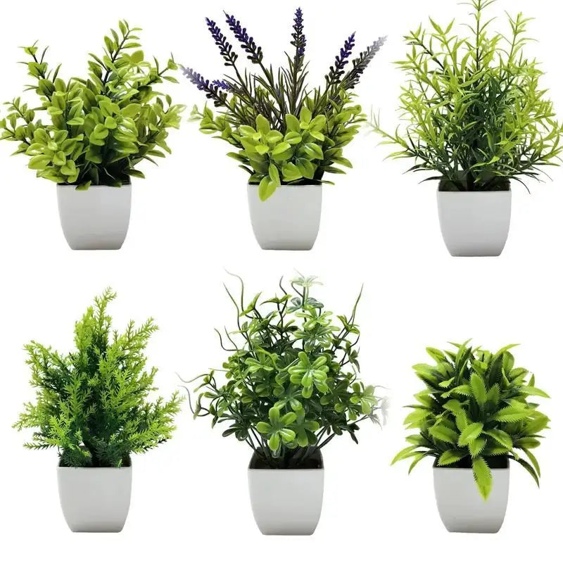 Artificial Potted Plant – Realistic Plastic Greenery for Office Desk Decor
