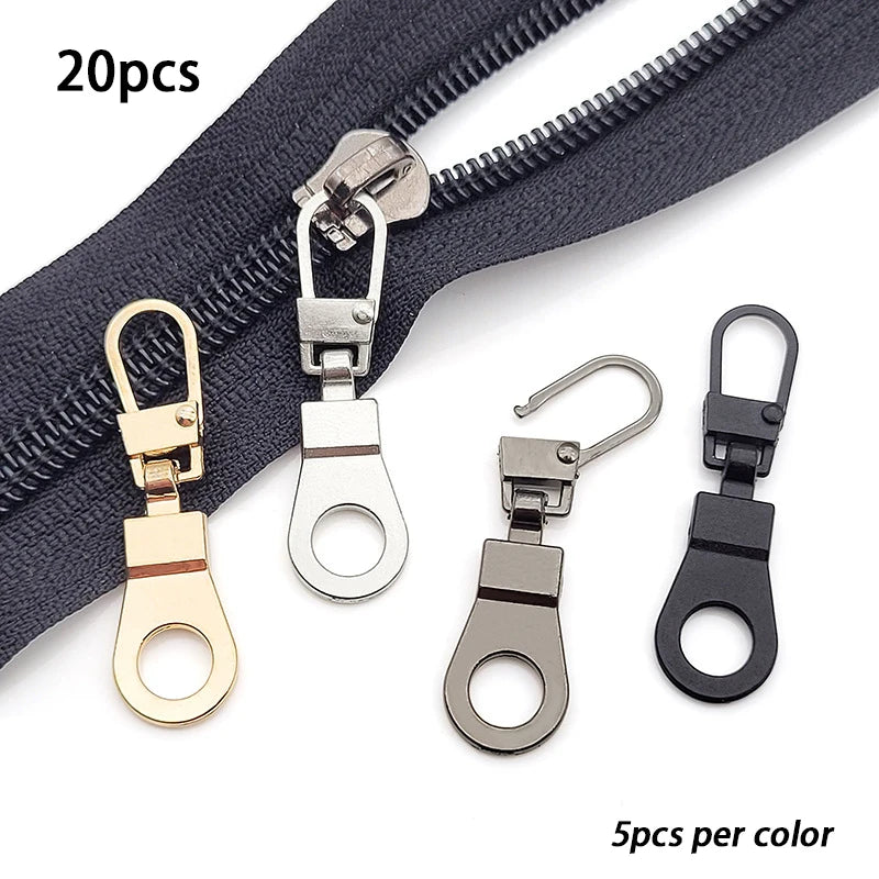 Detachable Metal Zipper Puller Kit – Replacement Repair Set for Sewing Craft