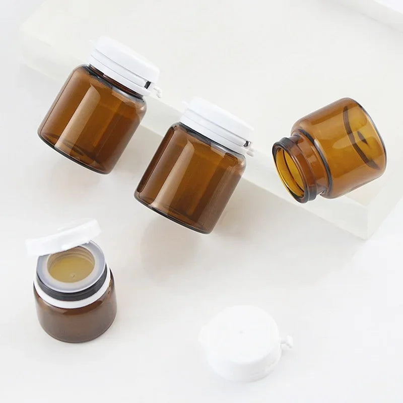 Refillable Glass Cosmetic Jars – Mini Travel Containers for Skincare Storage