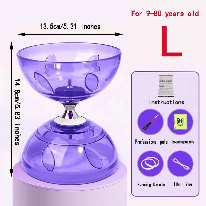 Portable Chinese Yoyo Diabolo – Agility Exercise Gear for Kids and Adults