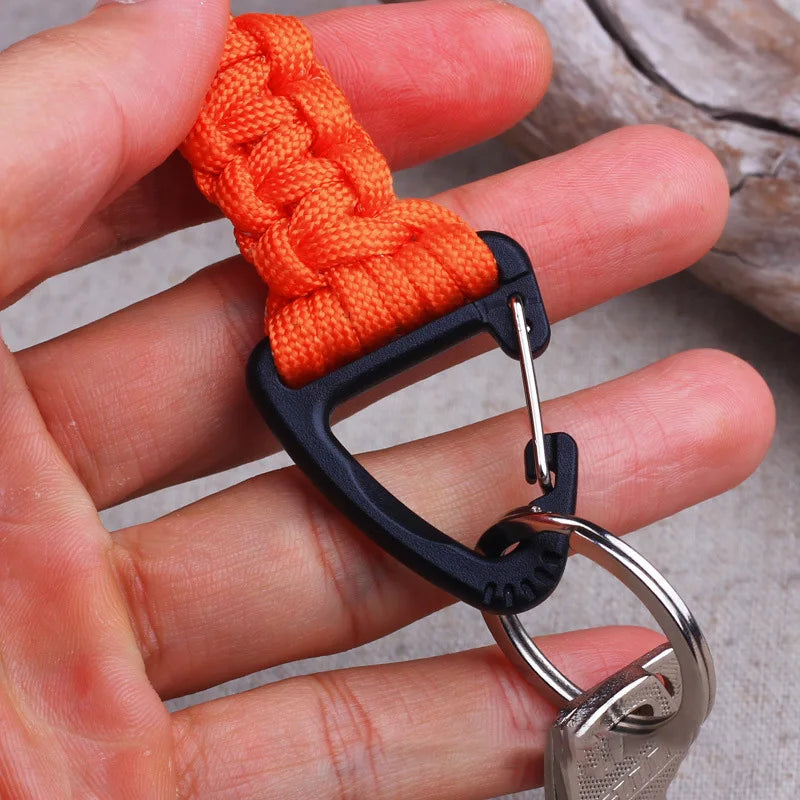 Braided Paracord Keychain – 20cm Military Nylon Lanyard for Outdoor Gear
