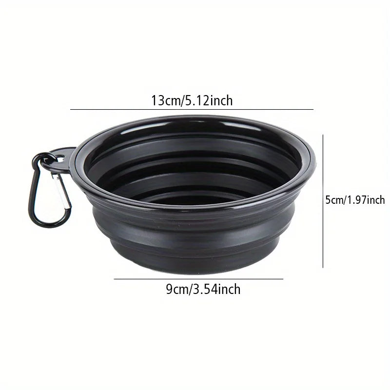 Portable Silicone Folding Dog Bowl – Travel Food and Water for Outdoor