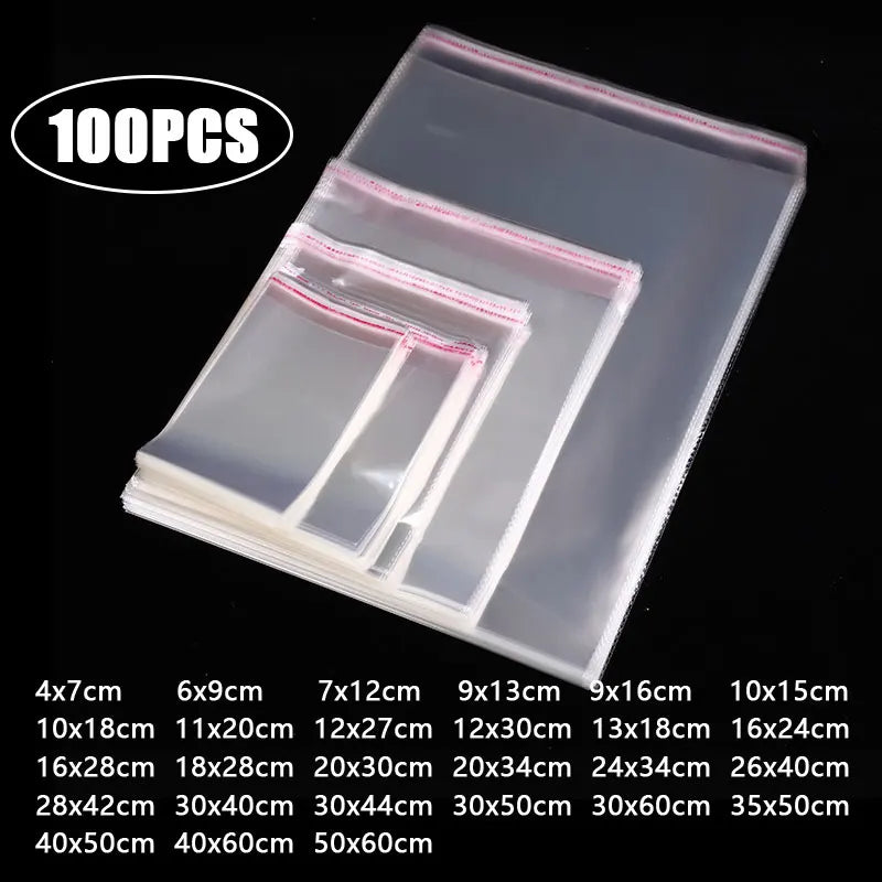 Self-Adhesive Cellophane Bags – Transparent Plastic Packaging for Jewelry Candy