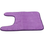 U-Shaped Memory Foam Bath Mat – Absorbent Non-Slip Rug for Bathroom Toilet