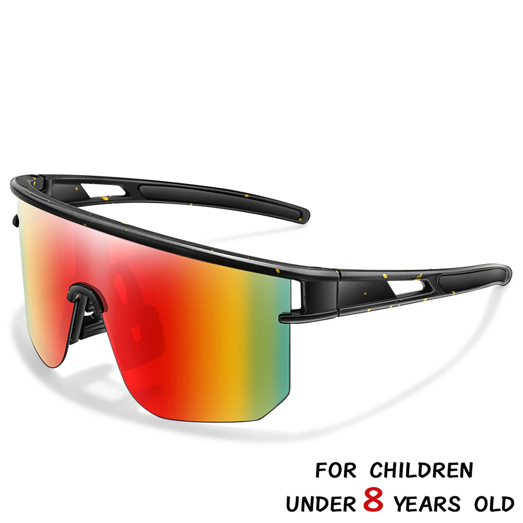 Kids Sport Cycling Sunglasses – UV400 Youth Eyewear for Outdoor Bike Baseball