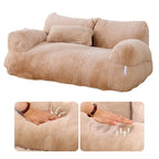Plush Cat Bed Sofa – Warm Winter Nest for Small Dogs and Cats