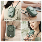 Portable Hanging Neck Fan – Bladeless USB Rechargeable for Sports and Travel