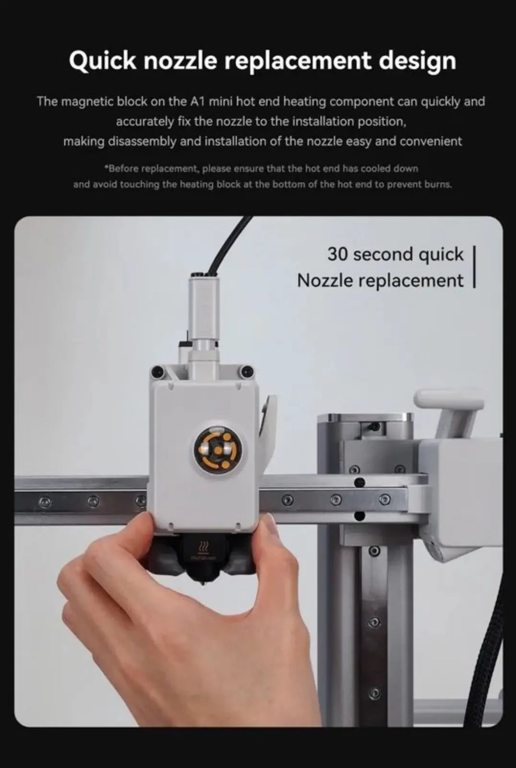 Hardened Steel Hotend Kit – High Speed Nozzles for Bambu Lab 3D Printers