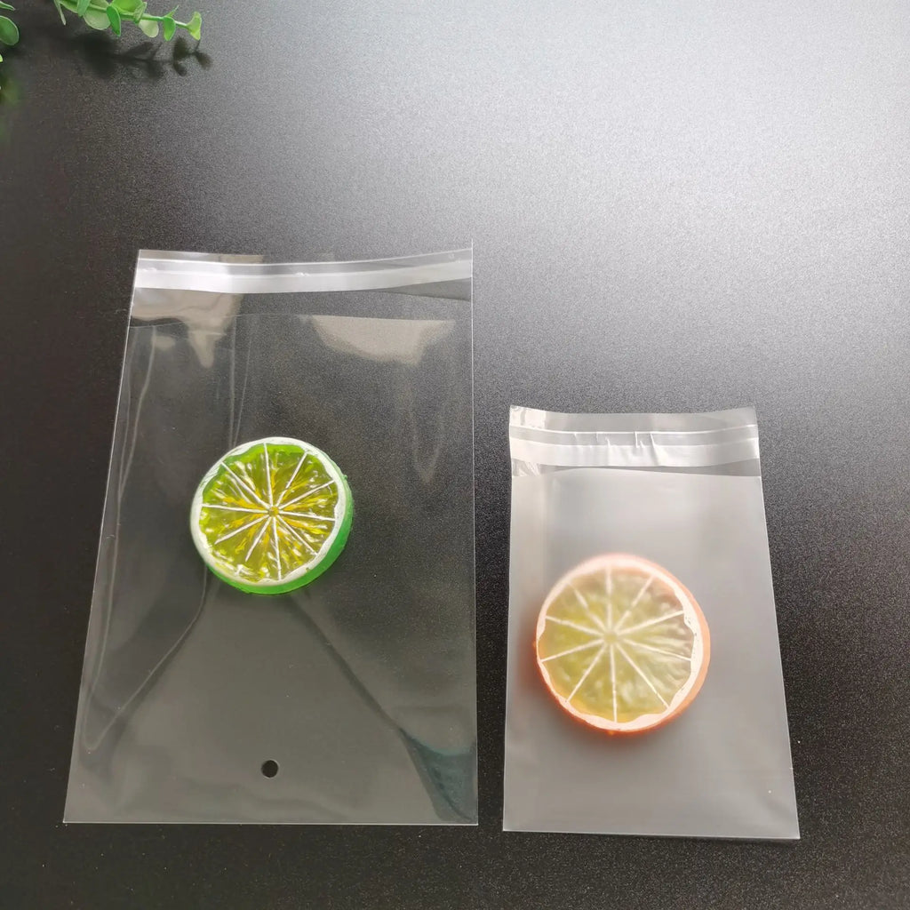 Matte Transparent Cellophane Bags – Self Sealing Pouches for Cookies and Jewelry