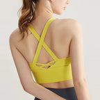 Shock-Absorbing Yoga Sports Bra – Breathable Fitness Top for Gym Workout