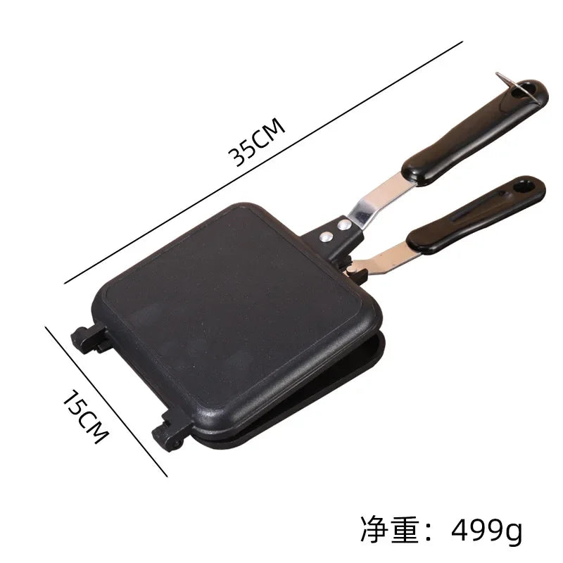 Non-Stick Aluminum Sandwich Pan – Detachable Double-Sided Grill for Breakfast