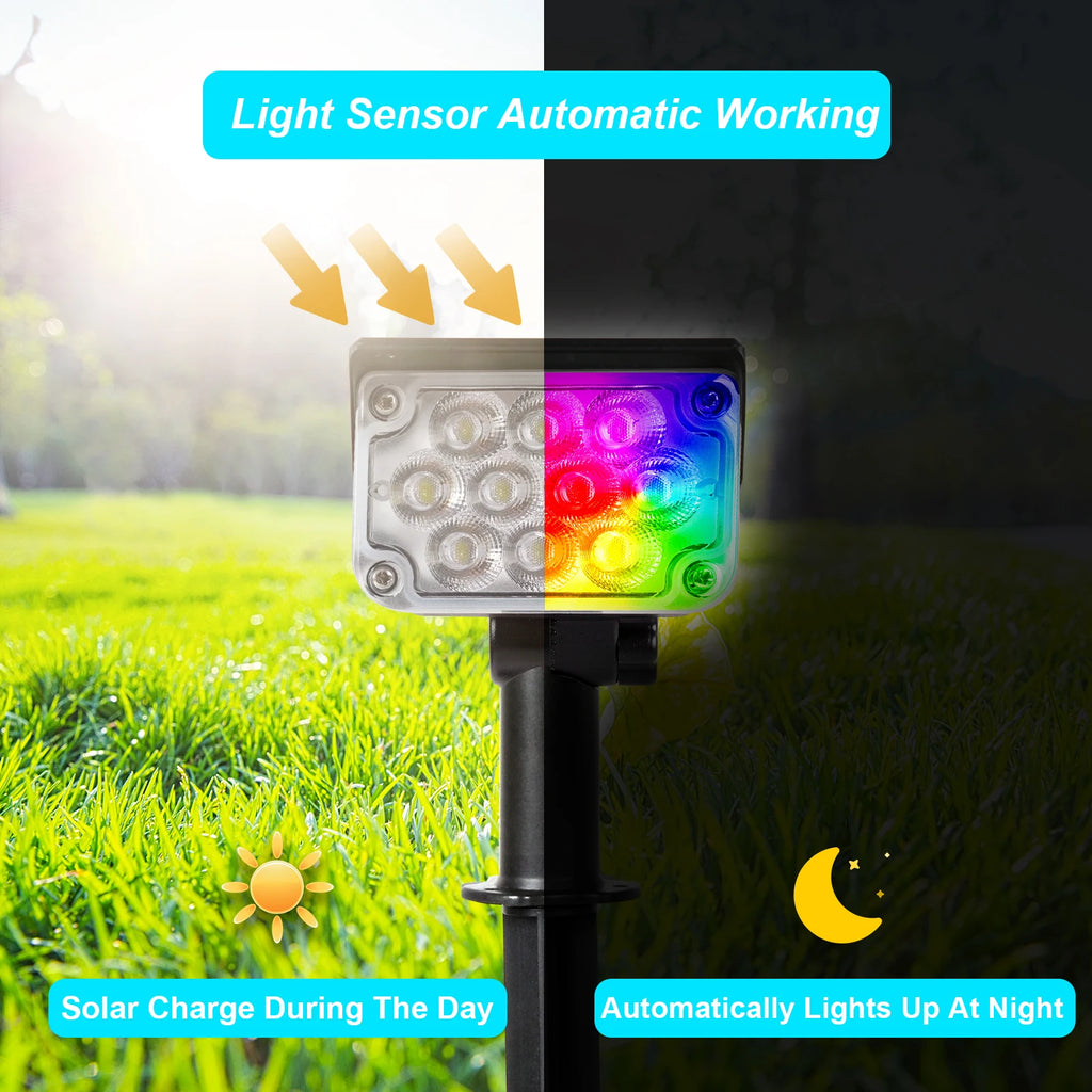 Adjustable Solar Garden Spotlights – IP65 Waterproof LED for Outdoor Lighting
