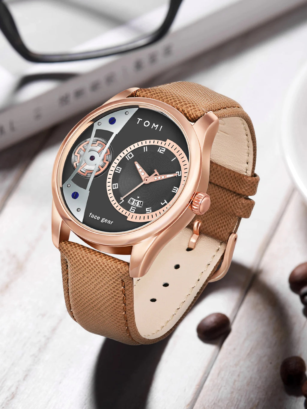 Minimalist Quartz Watch – Luxury Double Strap Set for Business Gift