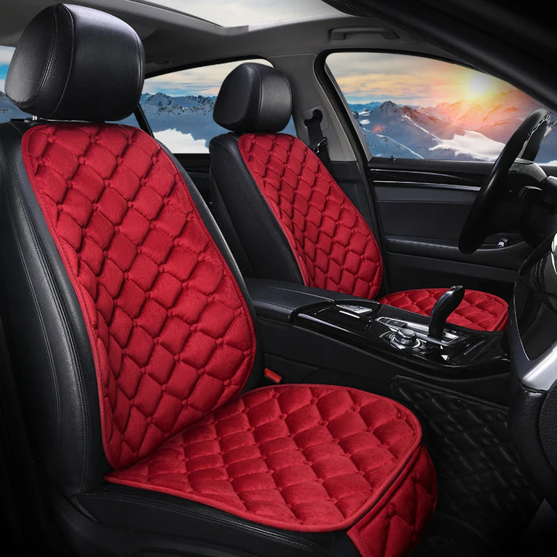 Universal Plush Car Seat Cushion – Winter Warmth for Automotive Interior