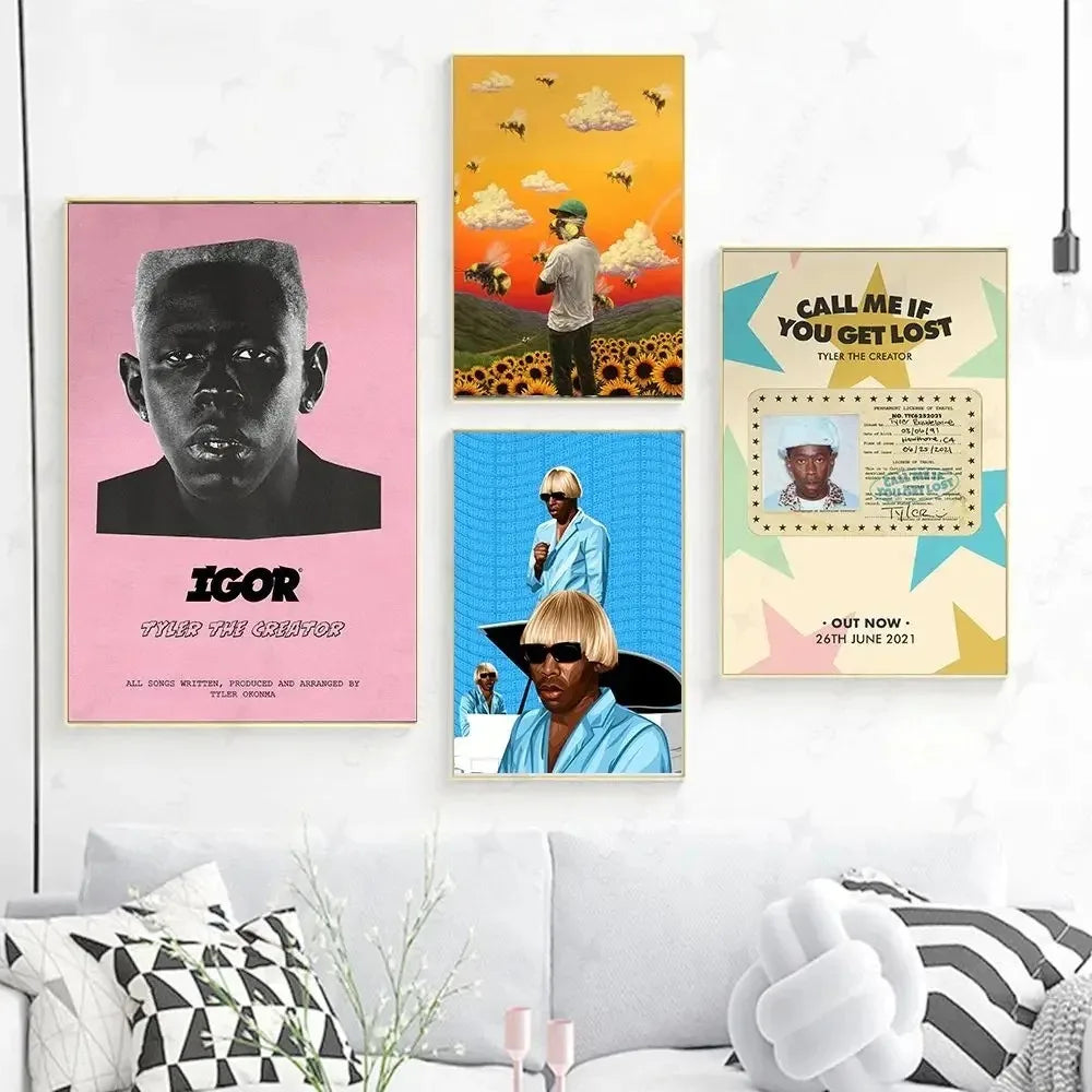 Frank Ocean Music Art Prints – Blonde Rap Poster Set for Bedroom Wall Decor