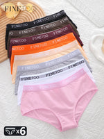 Cotton Letter Belt Briefs – Low Waist Breathable Lingerie for Women