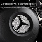 Crystal Steering Wheel Emblem – Diamond Sticker for Mercedes Benz Accessories