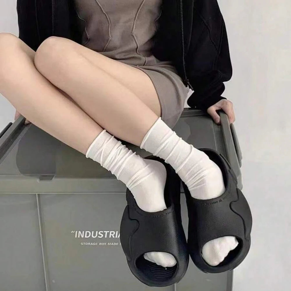 Women Mid Length Cotton Socks – Soft Breathable Casual Daily Wear