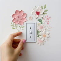 Floral PVC Wall Decal – Removable Waterproof Sticker for Home Decor