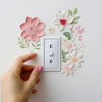 Floral PVC Wall Decal – Removable Waterproof Sticker for Home Decor
