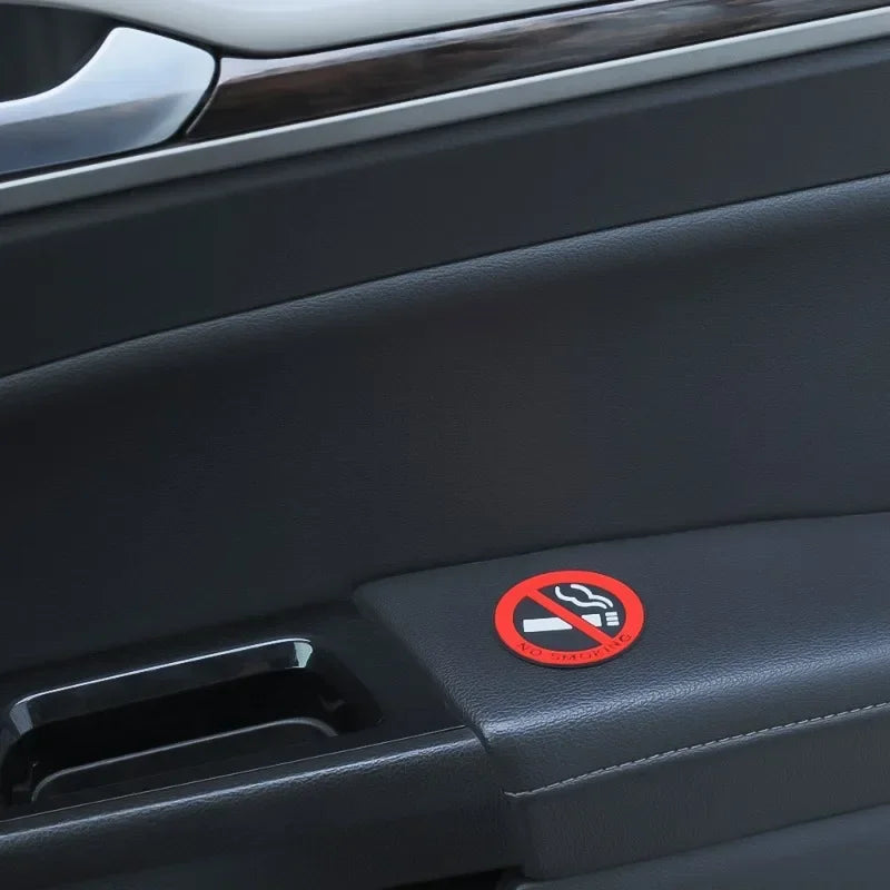 No Smoking Warning Decal – Adhesive Safety Sign for Cars and Home