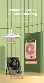 Portable Foldable Desk Fan – 5-Speed USB Rechargeable Fan for Office Home