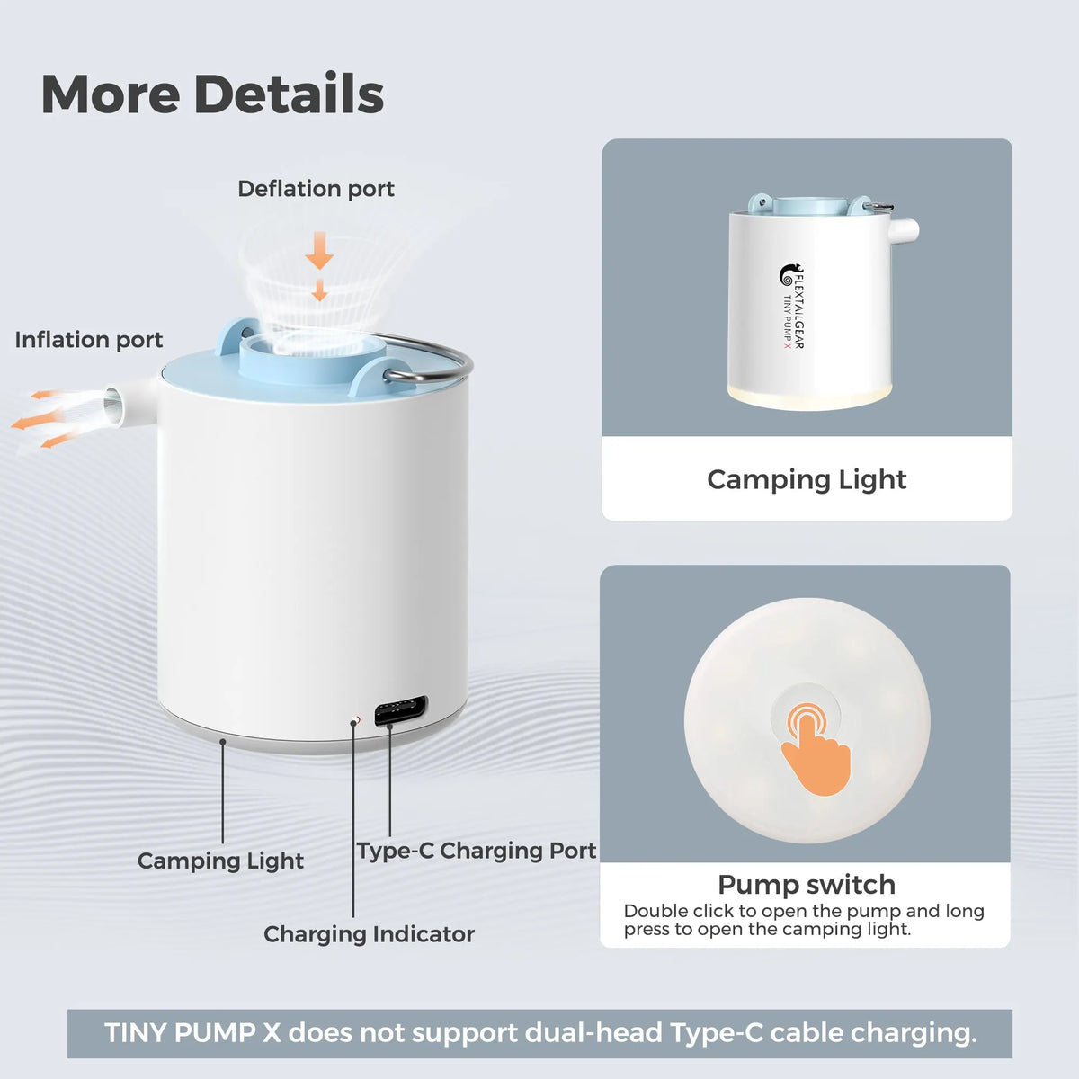 Portable Electric Air Pump – Rechargeable Camping Light for Inflatables