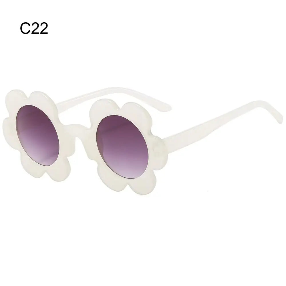 Retro Sunflower Round Sunglasses – Floral Festival Shades for Women
