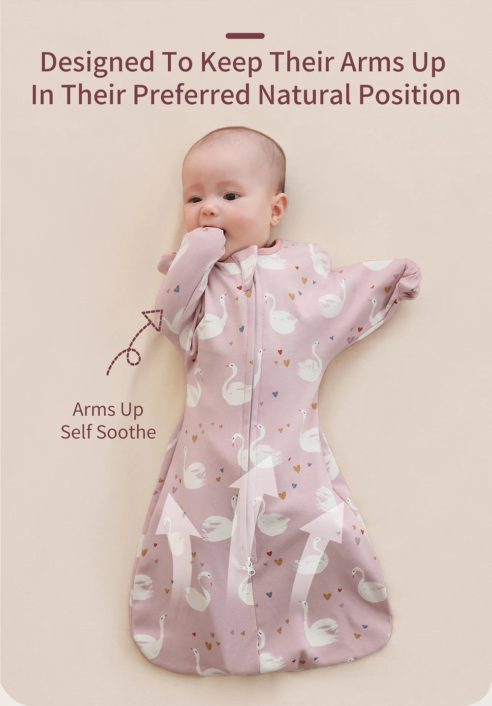 Cotton Baby Sleeping Bag – Anti-Shock Swaddle for Newborn Sleep