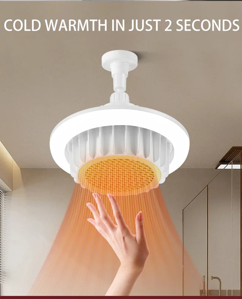 Electric Heater Ceiling Light – Remote Controlled Warm Air for Winter Home