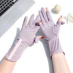 Ice Silk Sunscreen Gloves – UV Protection for Driving and Outdoor Cycling