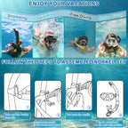 Tempered Glass Scuba Mask Set – Panoramic Snorkeling Gear for Adults