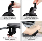 Ergonomic Desk Arm Rest – Plastic Elbow Support Pad for Office Typing