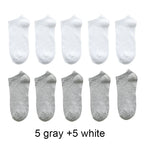 Breathable Cotton Ankle Socks – Solid Color Athletic Wear for Women