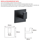 Self-Adhesive Black Wall Hooks – Heavy Duty Hangers for Coats and Towels