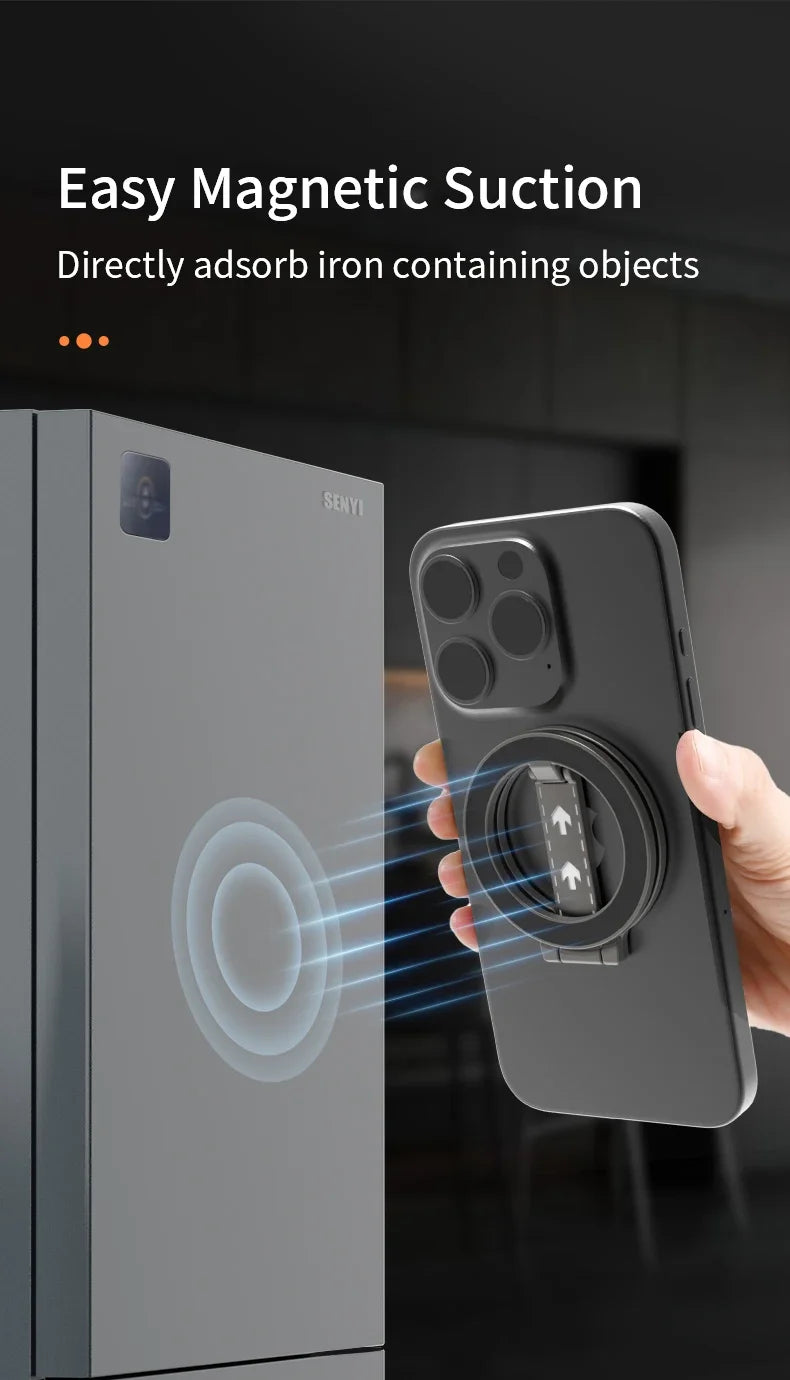 Magnetic Phone Ring Holder – Double-Sided MagSafe Kickstand for Smartphones