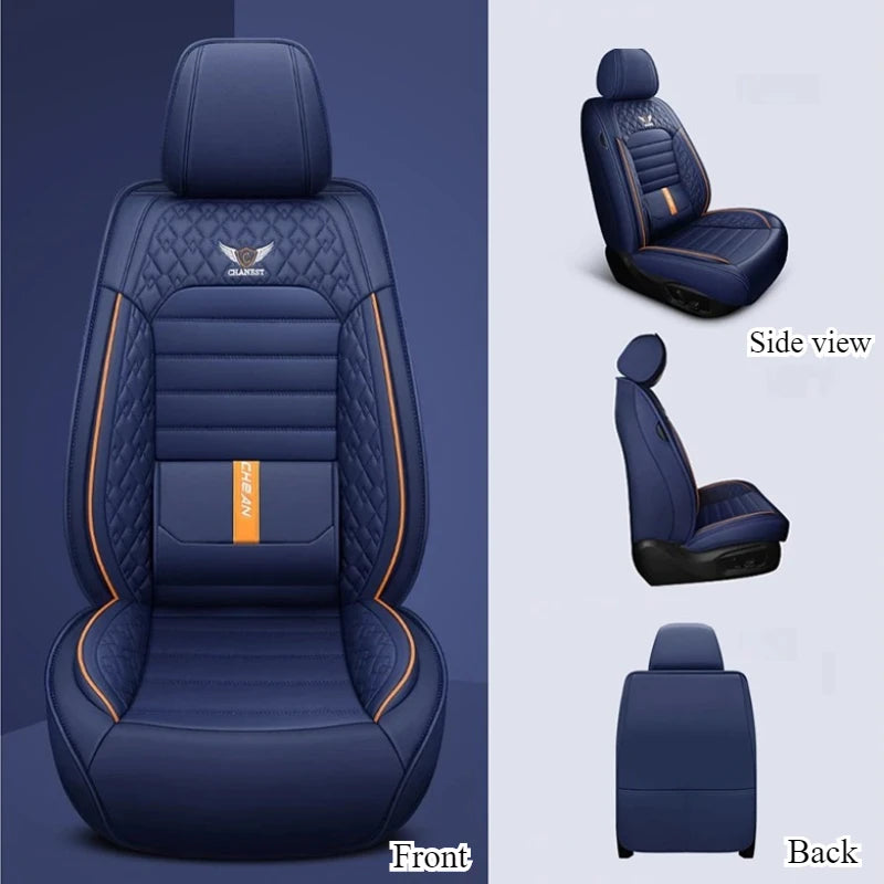 Full-Wrap Leather Car Seat Covers – Durable Universal Fit for All-Season Driving