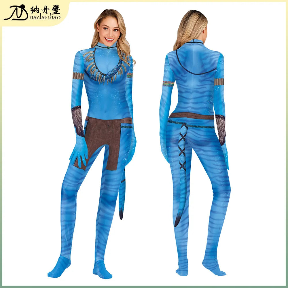 Avatar Alien Bodysuit – The Way of Water Jumpsuit for Halloween Cosplay