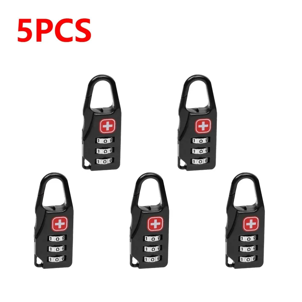 Portable Alloy Combination Padlock – Anti-theft Security for Travel Luggage